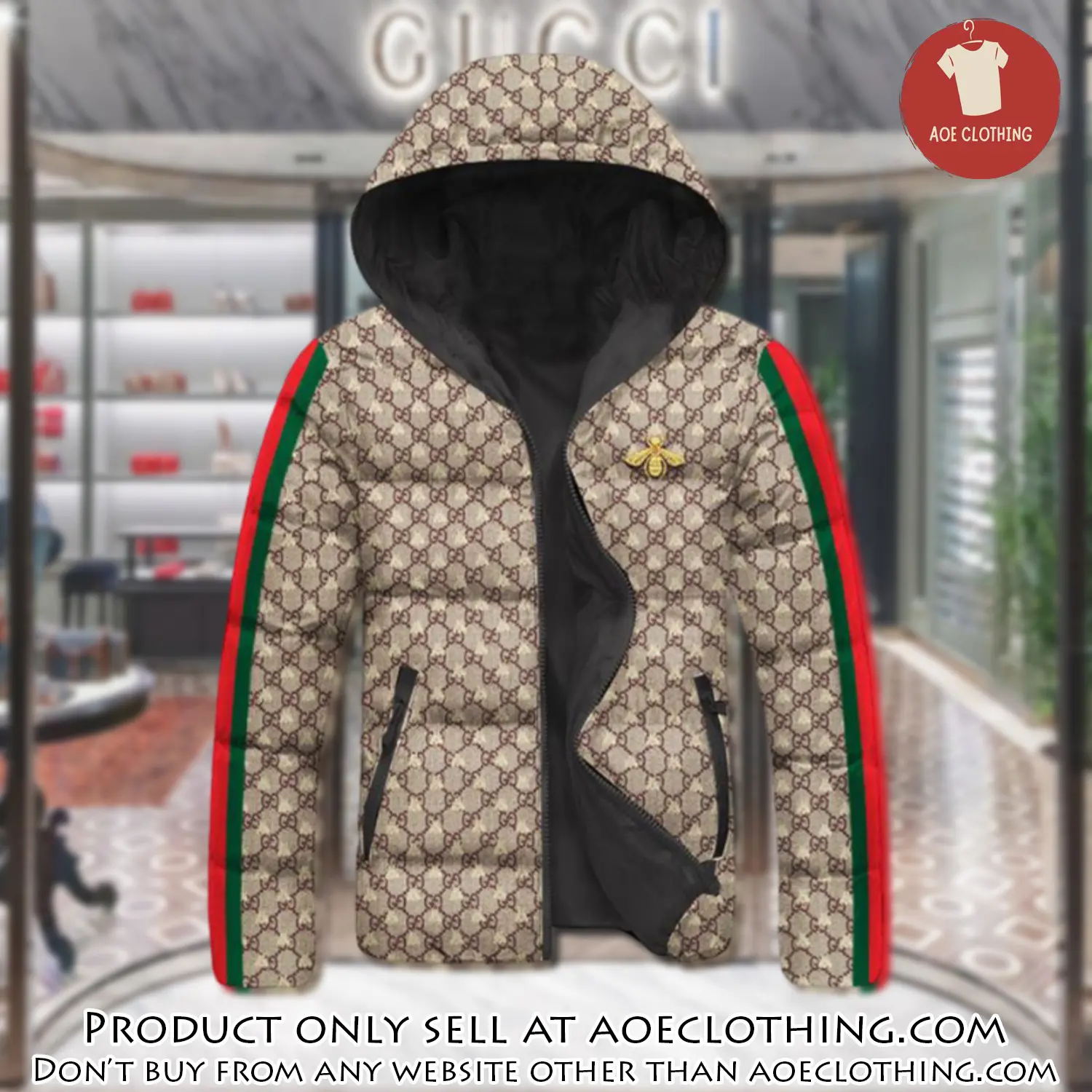 Gucci downfilled coat ultralight down jacket outdoor jacket warm outwear dfj1010 aoe2152428